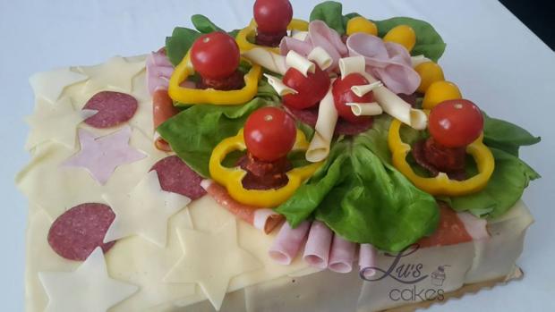 Slaná torta s vajíčkovou plnkou, torta, Narodeninové torty, Luscakes, 1