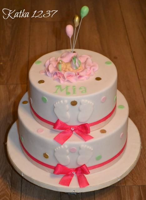 krstinová pre Miu, torta, Torty na krstiny, katka1237, 1