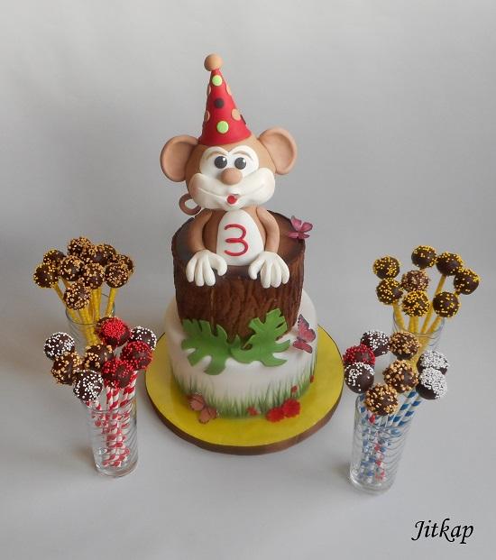 S opičkou, torta, Torty so zvieratkami S opičkou, torta, Torty so zvieratkami, Jitkap, 2