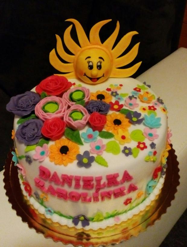 Kvietočky a slniečko, torta, Ostané torty pre deti, Katka Števlikova, 1