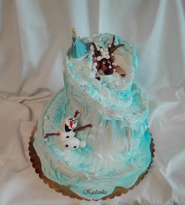 Ľadové kráľovstvo, torta, Rozprávkové torty Ľadové kráľovstvo, torta, Rozprávkové torty, Kadanka, 2