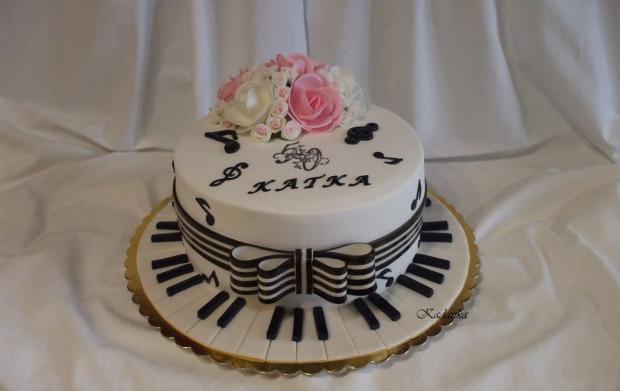 Pre klaviristku, torta, Narodeninové torty Pre klaviristku, torta, Narodeninové torty, Kadanka, 1
