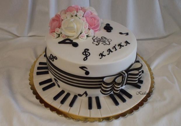 Pre klaviristku, torta, Narodeninové torty Pre klaviristku, torta, Narodeninové torty, Kadanka, 3