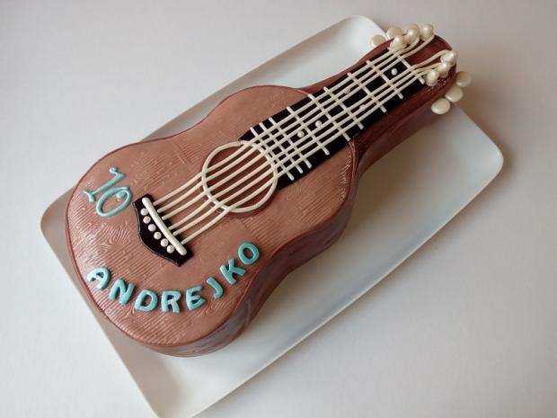 Gitara, torta, Narodeninové torty, rozlozna, 1