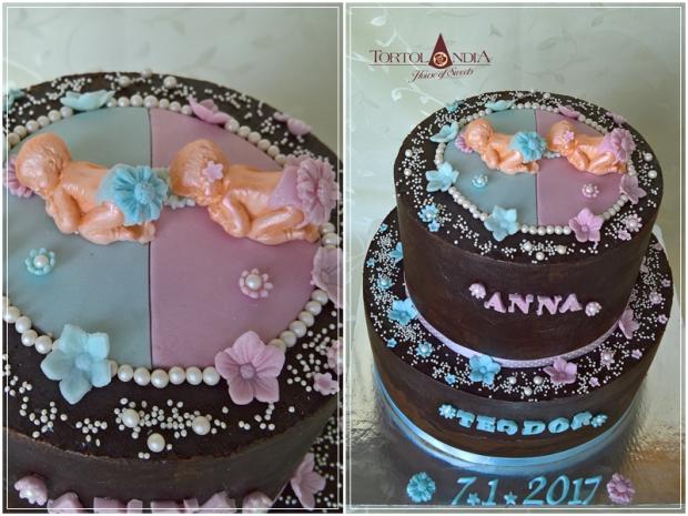 Krstinová v pre Annu a Teodora, torta, Torty na cirkevné sviatky Krstinová v pre Annu a Teodora, torta, Torty na cirkevné sviatky, Tortolandia.sk, 1