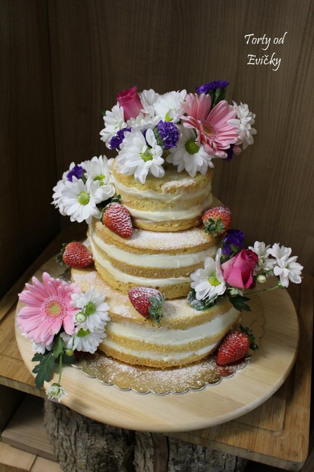 Nahá s živými kvetmi, torta, Narodeninové torty, Torty od Evičky, 1