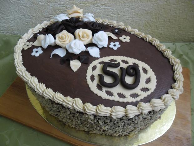 Čokoládová torta na 50-tku, torta, Narodeninové torty, Lubica67, 1