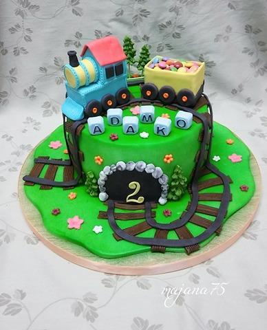 s vláčikom, torta, Torty autíčka, vláčiky, majana75, 1