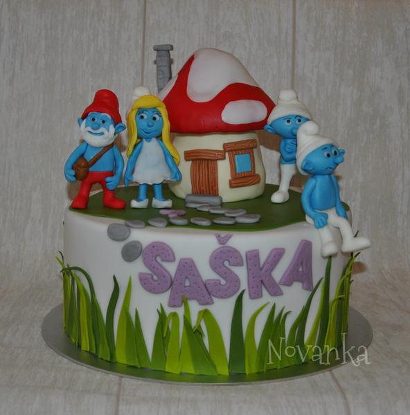 Šmolkovia, torta, Rozprávkové torty Šmolkovia, torta, Rozprávkové torty, novanka, 1