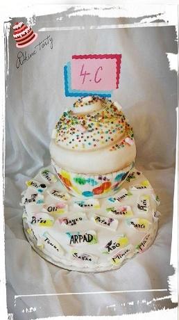 maxi cupcake, torta, Torty - škola, stužková, Adka_lc, 1