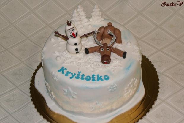 Olaf a Svan, torta, Rozprávkové torty, ZuzkaV, 1