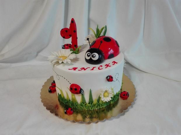 Lienky pre Aničku, torta, Torty so zvieratkami Lienky pre Aničku, torta, Torty so zvieratkami, Kadanka, 2