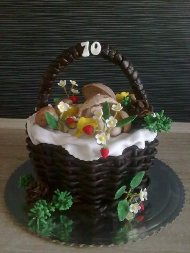 Košík s hubami, torta, Narodeninové torty, vlasta80, 1