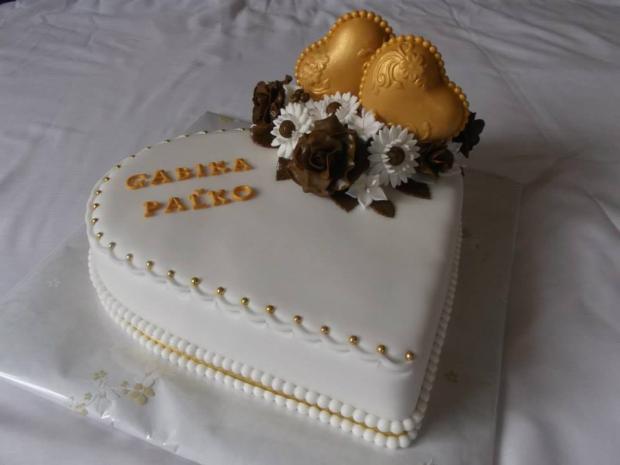 svadobná zlatá, torta, Svadobné torty, alinka871, 1