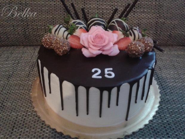 narodeninova, torta, Drip torty, belka, 1