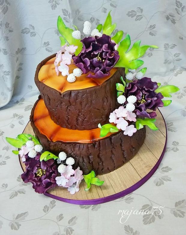 kvetinove kmene, torta, Narodeninové torty, majana75, 1