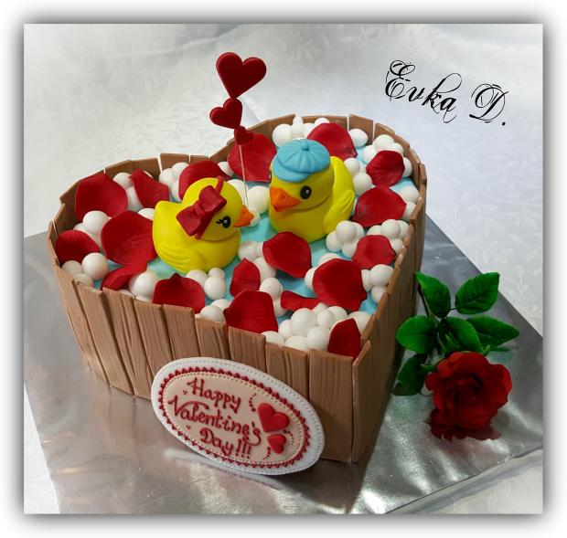 Valentínske kačičky, torta, Netradičné torty, evka durisova, 2