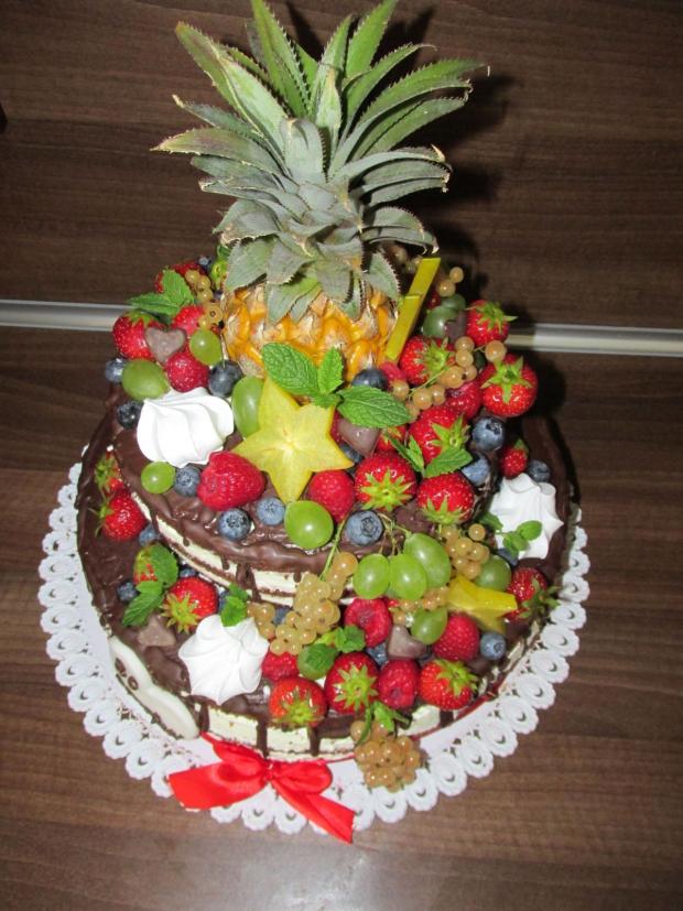 Nahá tortička s ovocím, torta, Narodeninové torty, Slavkadi, 3
