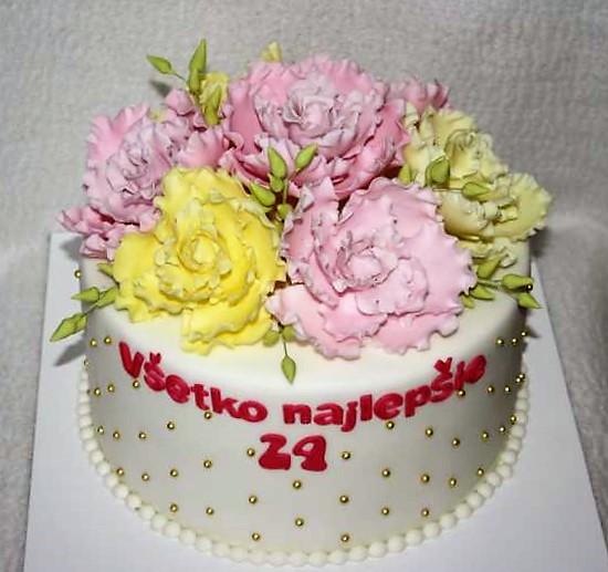 S pivonkami, torta, Narodeninové torty S pivonkami, torta, Narodeninové torty, stanula, 1
