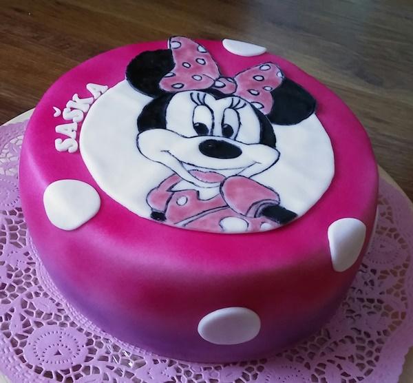 Minnie pre Sašku, torta, Rozprávkové torty, janulkam, 1