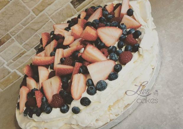 Pavlova torta, torta, Narodeninové torty, Luscakes, 1