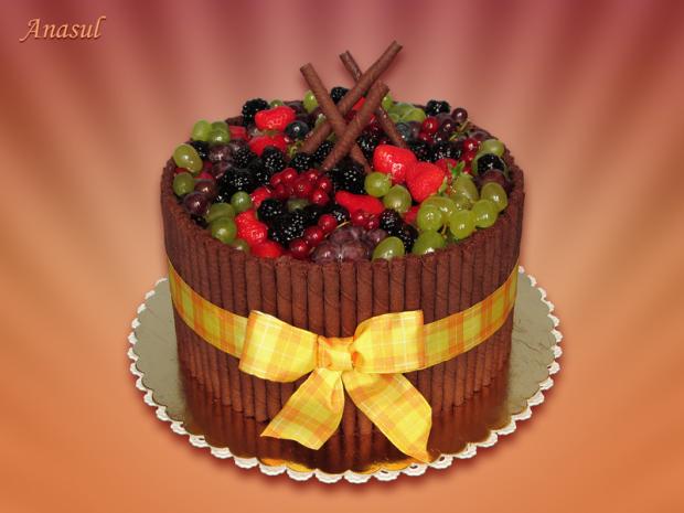 čoko s ovocím, torta, Narodeninové torty čoko s ovocím, torta, Narodeninové torty, anasul, 1