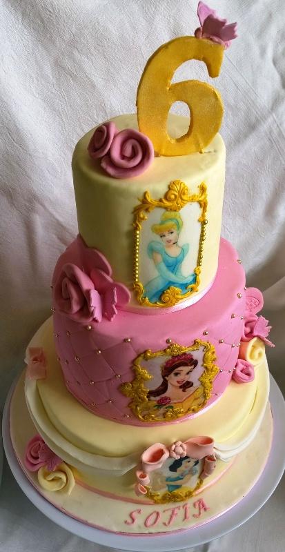 S princeznami..., torta, Torty pre dievčatá S princeznami..., torta, Torty pre dievčatá, Mariolka, 3