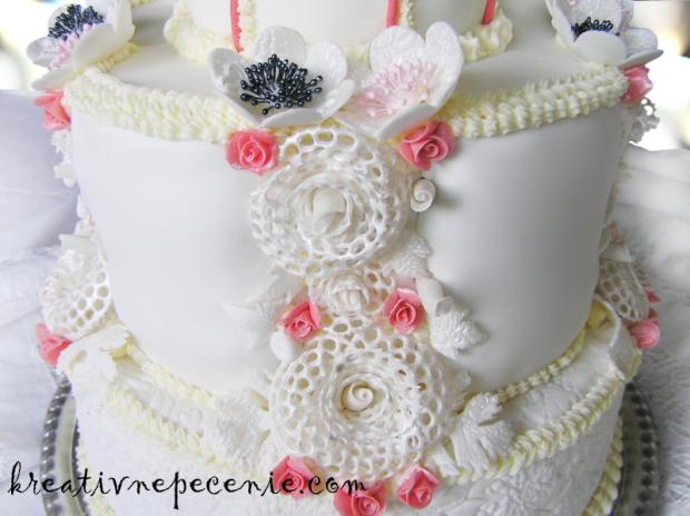 Vintage svadobná, torta, Svadobné torty, kreativnepecenie, 2