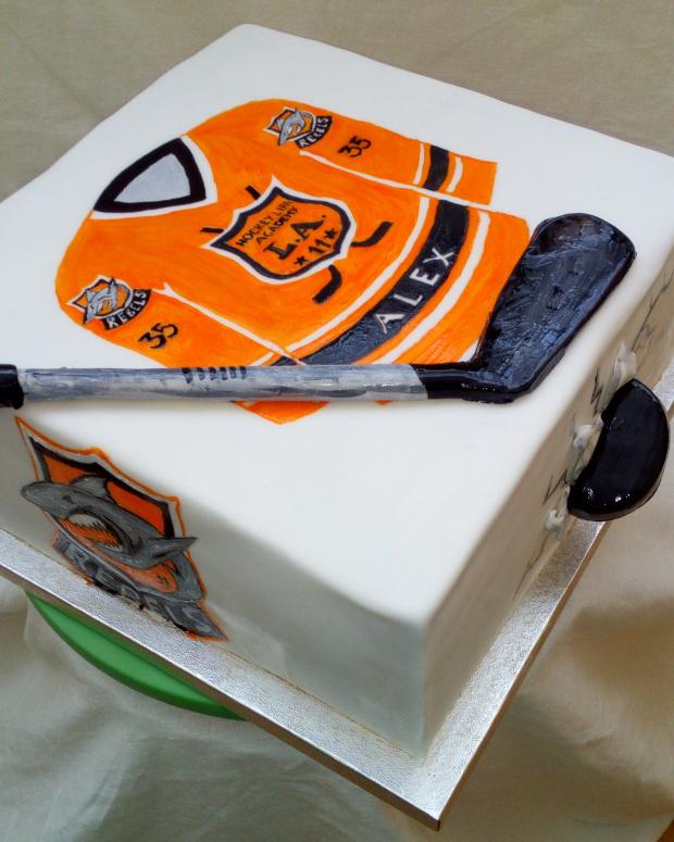 maľovaná hokejová, torta, Športové torty, Gabi7145, 1