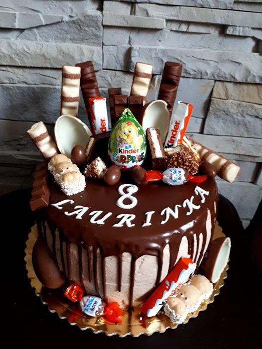 s kinder čokoládkami , torta, Drip torty, MartinaO, 1