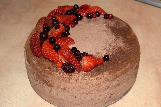 Čokoládová s ovocím , torta, Čokoládové torty, SandraSt, 1