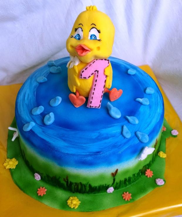 S káčatkom..., torta, Torty so zvieratkami, Mariolka, 1