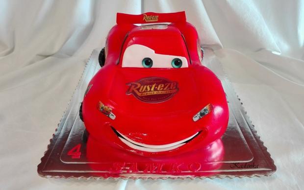 Blesk McQueen (tiež známy ako Lightning McQueer ), torta, Torty autíčka, vláčiky, Kadanka, 1