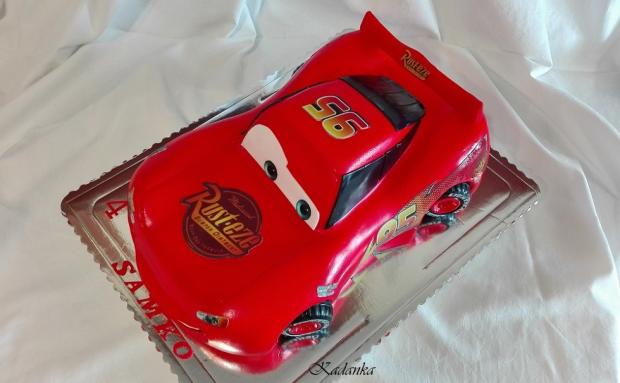 Blesk McQueen (tiež známy ako Lightning McQueer ), torta, Torty autíčka, vláčiky, Kadanka, 3