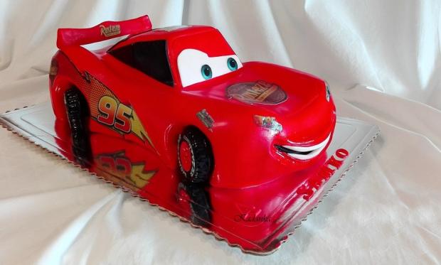 Blesk McQueen (tiež známy ako Lightning McQueer ), torta, Torty autíčka, vláčiky, Kadanka, 5