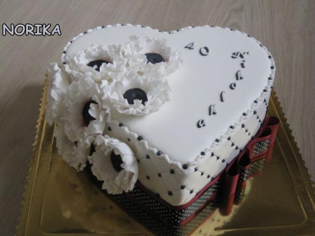 Srdce na 40., torta, Narodeninové torty, norika, 1