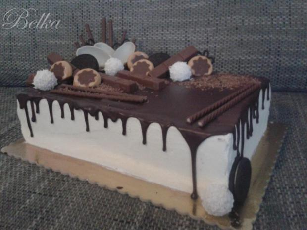 hranaty drip cake, torta, Drip torty, belka, 1