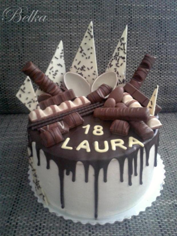 kinder drip cake, torta, Drip torty, belka, 1