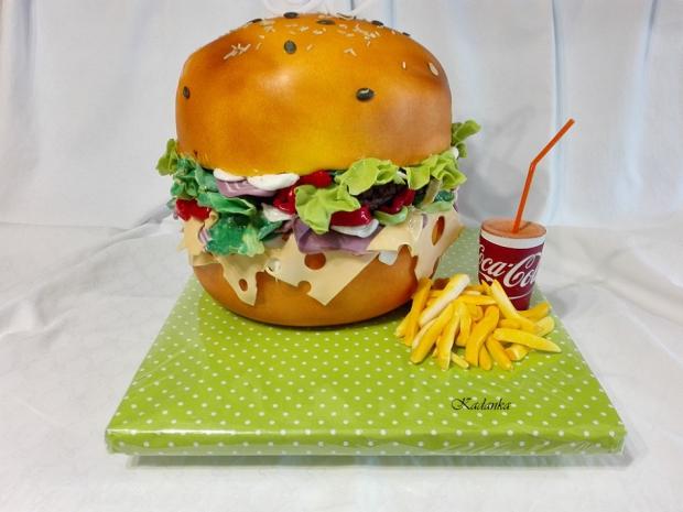 Hambáč alebo burger, torta, Narodeninové torty, Kadanka, 1