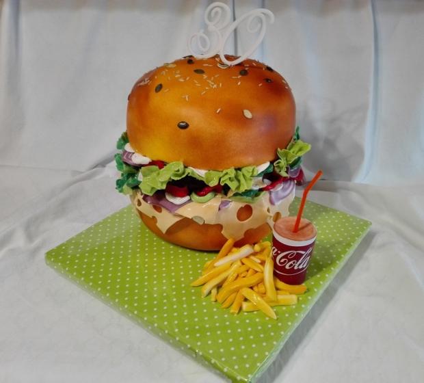 Hambáč alebo burger, torta, Narodeninové torty, Kadanka, 2