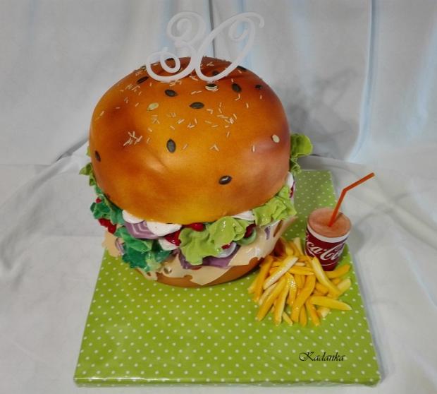 Hambáč alebo burger, torta, Narodeninové torty, Kadanka, 3