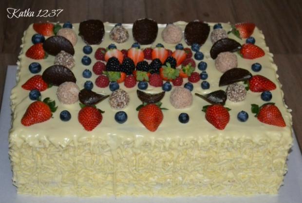 biela čokoláda s ovocím, torta, Čokoládové torty, katka1237, 1