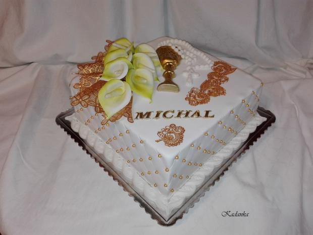 PSP v zlato bielom, torta, Torty na cirkevné sviatky, Kadanka, 1
