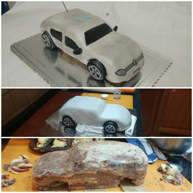 VW Golf, torta, Torty autíčka, vláčiky, KikusB, 1