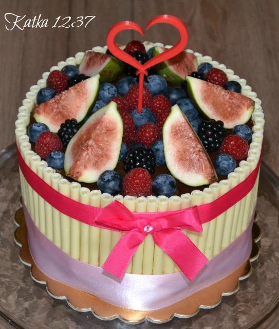 mini čokoládovo-ovocná, torta, Čokoládové torty, katka1237, 1