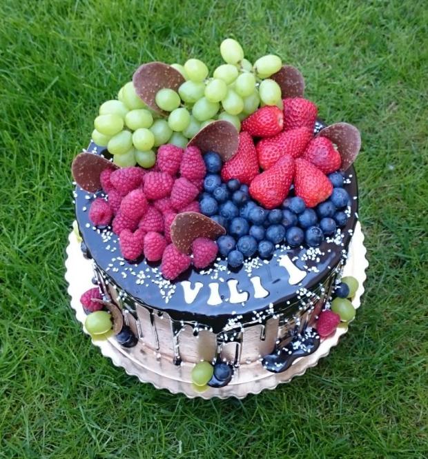 Čokoladová tortička s ovocím , torta, Čokoládové torty, andy611, 1