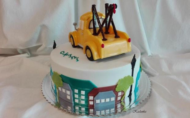 Odťahové auto Tom, torta, Torty autíčka, vláčiky, Kadanka, 5