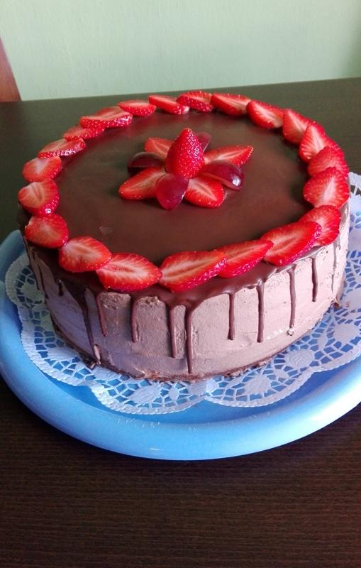 S jahodami, torta, Čokoládové torty, Mária G, 1