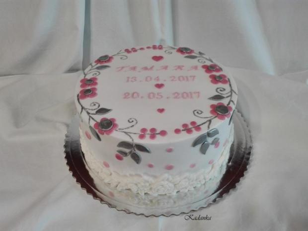 Na želanie ku krstu vzor  košielka a sviečka, torta, Torty na krstiny, Kadanka, 2