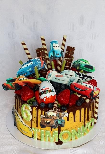 Narodeninová s obľúbenými autíčkami Cars:-), torta, Torty autíčka, vláčiky, amerika, 1